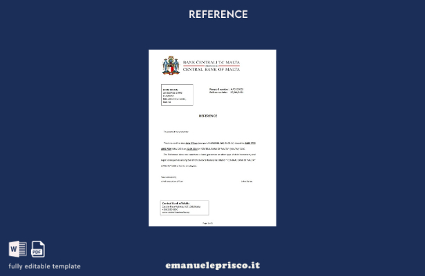 modello di riferimento per la chiusura della Banca Centrale di Malta in stile ve